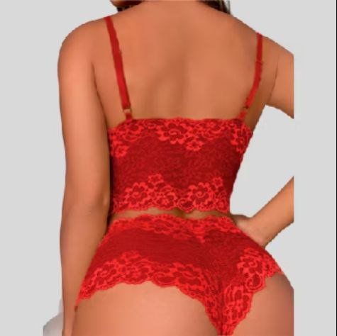 Shopee Afiliado - Lingerie renda cinza